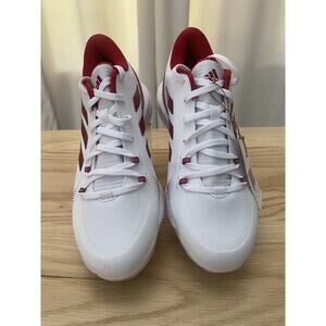 Adidas Pure Hustle 2 Women’s Softball Cleats White/Red Size 8 NWT